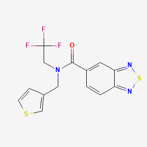N-(thiophen-3-ylmethyl)-N-(2,2,2-trifluoroethyl)benzo[c][1,2,5]thiadiazole-5-carboxamide