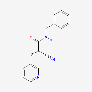 N-benzyl-2-cyano-3-(pyridin-3-yl)prop-2-enamide