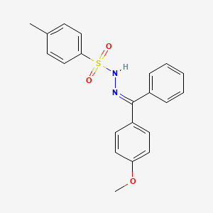 molecular formula C21H20N2O3S B2463849 N-[(E)-[(4-methoxyphenyl)-phenylmethylidene]amino]-4-methylbenzenesulfonamide CAS No. 32117-53-6