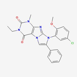 8-(5-chloro-2-methoxyphenyl)-3-ethyl-1-methyl-7-phenyl-1H-imidazo[2,1-f]purine-2,4(3H,8H)-dione