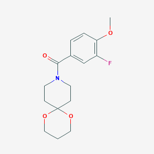 (3-Fluoro-4-methoxyphenyl)(1,5-dioxa-9-azaspiro[5.5]undecan-9-yl)methanone
