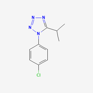 molecular formula C10H11ClN4 B2463858 1-(4-chlorophenyl)-5-isopropyl-1H-1,2,3,4-tetraazole CAS No. 303145-09-7