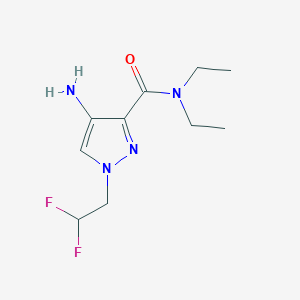 molecular formula C10H16F2N4O B2463863 4-Amino-1-(2,2-difluoroethyl)-N,N-diethyl-1H-pyrazole-3-carboxamide CAS No. 2101199-08-8