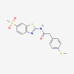 N-(6-(methylsulfonyl)benzo[d]thiazol-2-yl)-2-(4-(methylthio)phenyl)acetamide