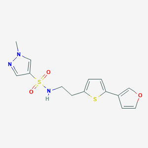 N-(2-(5-(furan-3-yl)thiophen-2-yl)ethyl)-1-methyl-1H-pyrazole-4-sulfonamide