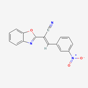 (2E)-2-(1,3-benzoxazol-2-yl)-3-(3-nitrophenyl)prop-2-enenitrile