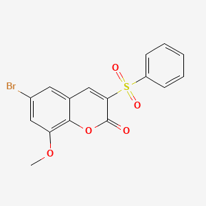molecular formula C16H11BrO5S B2463897 3-(benzenesulfonyl)-6-bromo-8-methoxy-2H-chromen-2-one CAS No. 904450-35-7