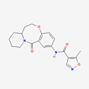 molecular formula C19H21N3O4 B2463900 5-methyl-N-(13-oxo-6,7,7a,8,9,10,11,13-octahydrobenzo[b]pyrido[1,2-e][1,5]oxazocin-2-yl)isoxazole-4-carboxamide CAS No. 1428367-32-1