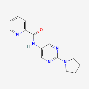 molecular formula C14H15N5O B2463904 N-(2-(pyrrolidin-1-yl)pyrimidin-5-yl)picolinamide CAS No. 1396790-49-0
