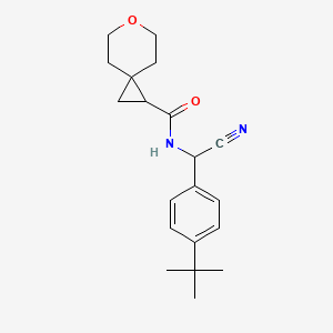 molecular formula C20H26N2O2 B2463906 N-[(4-tert-butylphenyl)(cyano)methyl]-6-oxaspiro[2.5]octane-1-carboxamide CAS No. 1436306-79-4