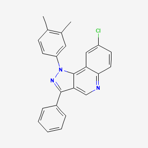 molecular formula C24H18ClN3 B2463908 8-chloro-1-(3,4-dimethylphenyl)-3-phenyl-1H-pyrazolo[4,3-c]quinoline CAS No. 901263-52-3
