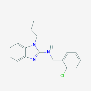 molecular formula C17H18ClN3 B246391 N-(2-chlorobenzyl)-1-propyl-1H-benzimidazol-2-amine 
