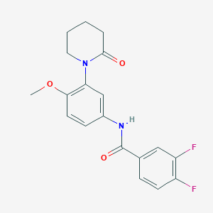 molecular formula C19H18F2N2O3 B2463911 3,4-difluoro-N-(4-methoxy-3-(2-oxopiperidin-1-yl)phenyl)benzamide CAS No. 941919-69-3