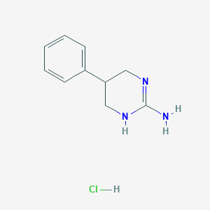 molecular formula C10H14ClN3 B2463919 5-Phenyl-1,4,5,6-tetrahydropyrimidin-2-amine;hydrochloride CAS No. 1915386-87-6
