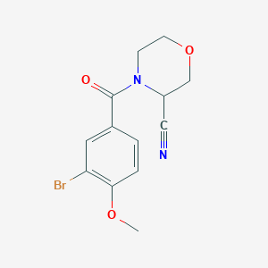 molecular formula C13H13BrN2O3 B2463931 4-(3-Bromo-4-methoxybenzoyl)morpholine-3-carbonitrile CAS No. 2261031-47-2