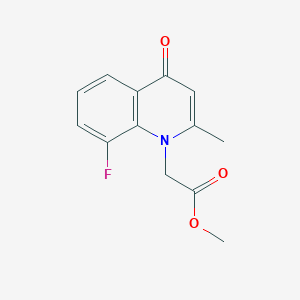 molecular formula C13H12FNO3 B2463936 methyl (8-fluoro-2-methyl-4-oxoquinolin-1(4H)-yl)acetate CAS No. 1146935-29-6