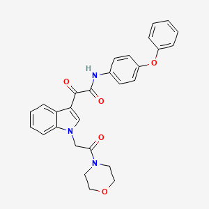 2-(1-(2-morpholino-2-oxoethyl)-1H-indol-3-yl)-2-oxo-N-(4-phenoxyphenyl)acetamide
