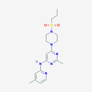 2-methyl-N-(4-methylpyridin-2-yl)-6-(4-(propylsulfonyl)piperazin-1-yl)pyrimidin-4-amine