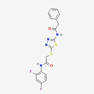 N-(2,4-difluorophenyl)-2-((5-(2-phenylacetamido)-1,3,4-thiadiazol-2-yl)thio)acetamide