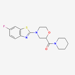 [4-(6-Fluoro-1,3-benzothiazol-2-yl)morpholin-2-yl]-piperidin-1-ylmethanone