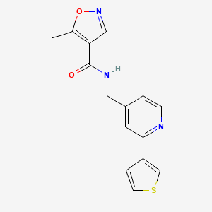 5-methyl-N-((2-(thiophen-3-yl)pyridin-4-yl)methyl)isoxazole-4-carboxamide