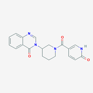 molecular formula C19H18N4O3 B2463967 3-(1-(6-oxo-1,6-dihydropyridine-3-carbonyl)piperidin-3-yl)quinazolin-4(3H)-one CAS No. 2034462-02-5