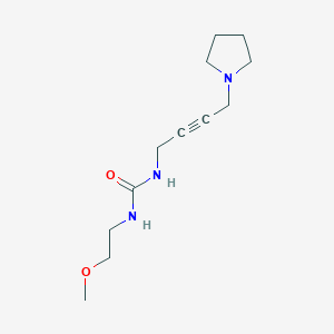 B2463978 1-(2-Methoxyethyl)-3-(4-(pyrrolidin-1-yl)but-2-yn-1-yl)urea CAS No. 1396801-77-6