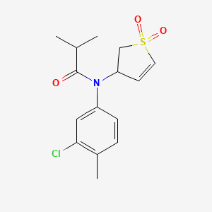 molecular formula C15H18ClNO3S B2463979 N-(3-chloro-4-methylphenyl)-N-(1,1-dioxido-2,3-dihydrothiophen-3-yl)isobutyramide CAS No. 863007-98-1