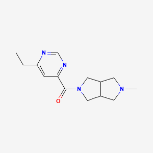 molecular formula C14H20N4O B2463986 (6-Ethylpyrimidin-4-yl)-(2-methyl-1,3,3a,4,6,6a-hexahydropyrrolo[3,4-c]pyrrol-5-yl)methanone CAS No. 2415538-79-1
