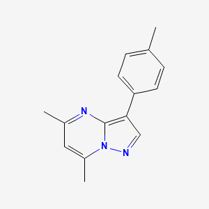 molecular formula C15H15N3 B2463999 5,7-Dimethyl-3-(4-methylphenyl)pyrazolo[1,5-a]pyrimidine CAS No. 901270-23-3