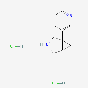 molecular formula C10H14Cl2N2 B2464000 1-Pyridin-3-yl-3-azabicyclo[3.1.0]hexane;dihydrochloride CAS No. 1093232-60-0