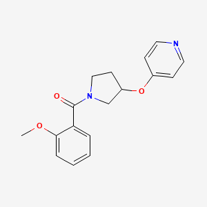 molecular formula C17H18N2O3 B2464002 (2-Methoxyphenyl)(3-(pyridin-4-yloxy)pyrrolidin-1-yl)methanone CAS No. 2034494-44-3
