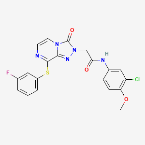 molecular formula C20H15ClFN5O3S B2464003 3-{[6-(3-fluorophenyl)pyrimidin-4-yl]oxy}-N,N-dipropylbenzamide CAS No. 1251593-40-4