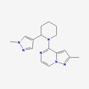 2-Methyl-4-[2-(1-methylpyrazol-4-yl)piperidin-1-yl]pyrazolo[1,5-a]pyrazine
