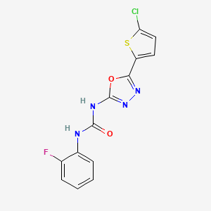 1-(5-(5-Chlorothiophen-2-yl)-1,3,4-oxadiazol-2-yl)-3-(2-fluorophenyl)urea