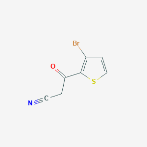 molecular formula C7H4BrNOS B2464015 3-(3-Bromothiophen-2-yl)-3-oxopropanenitrile CAS No. 1339722-54-1