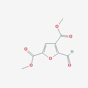 molecular formula C9H8O6 B2464017 Dimethyl 5-formylfuran-2,4-dicarboxylate CAS No. 2248298-61-3