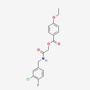 {[(3-Chloro-4-fluorophenyl)methyl]carbamoyl}methyl 4-ethoxybenzoate