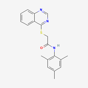 2-quinazolin-4-ylsulfanyl-N-(2,4,6-trimethylphenyl)acetamide