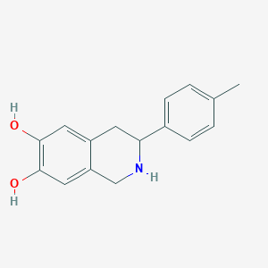 molecular formula C16H17NO2 B246403 3-(4-Methylphenyl)-1,2,3,4-tetrahydroisoquinoline-6,7-diol 