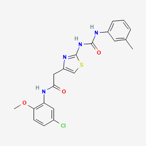 N-(5-chloro-2-methoxyphenyl)-2-(2-(3-(m-tolyl)ureido)thiazol-4-yl)acetamide
