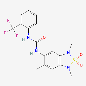1-(2-(Trifluoromethyl)phenyl)-3-(1,3,6-trimethyl-2,2-dioxido-1,3-dihydrobenzo[c][1,2,5]thiadiazol-5-yl)urea