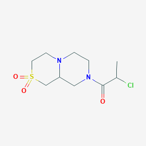 2-Chloro-1-(2,2-dioxo-3,4,6,7,9,9a-hexahydro-1H-pyrazino[2,1-c][1,4]thiazin-8-yl)propan-1-one