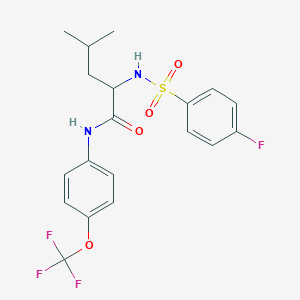 2-{[(4-fluorophenyl)sulfonyl]amino}-4-methyl-N-[4-(trifluoromethoxy)phenyl]pentanamide