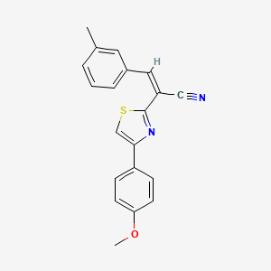 (Z)-2-(4-(4-methoxyphenyl)thiazol-2-yl)-3-(m-tolyl)acrylonitrile