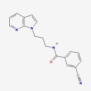 N-(3-(1H-pyrrolo[2,3-b]pyridin-1-yl)propyl)-3-cyanobenzamide