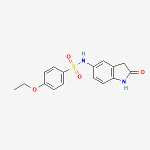 molecular formula C16H16N2O4S B2464051 4-éthoxy-N-(2-oxoindolin-5-yl)benzènesulfonamide CAS No. 921836-50-2