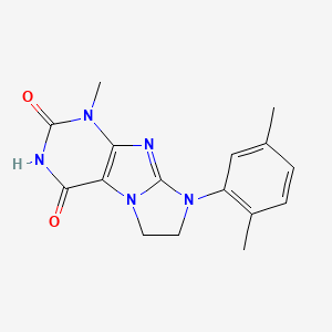 8-(2,5-Dimethylphenyl)-1-methyl-1,3,5-trihydroimidazolidino[1,2-h]purine-2,4-d ione
