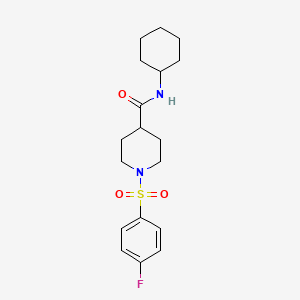 N-cyclohexyl-1-((4-fluorophenyl)sulfonyl)piperidine-4-carboxamide