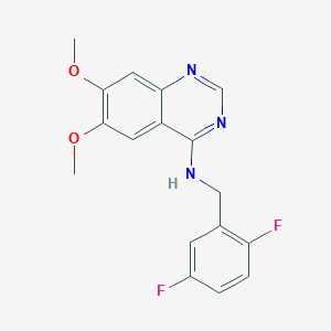 molecular formula C17H15F2N3O2 B2464086 N-(2,5-difluorobenzyl)-6,7-dimethoxy-4-quinazolinamine CAS No. 477868-59-0
